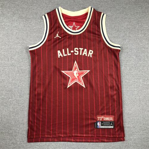 Youth NBA All Stars 30 CURRY Basketball Shirt Red Kids NBA Jersey