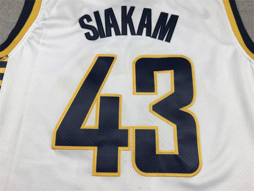 Indiana Pacers 43 SIAKAM White NBA Shirt Basketball Jersey