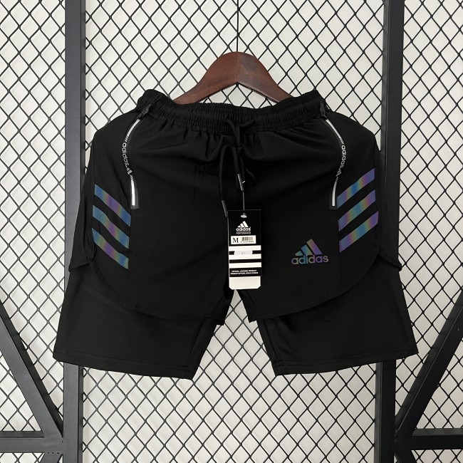 with Pocket AD Black Casual Shorts Football Pants