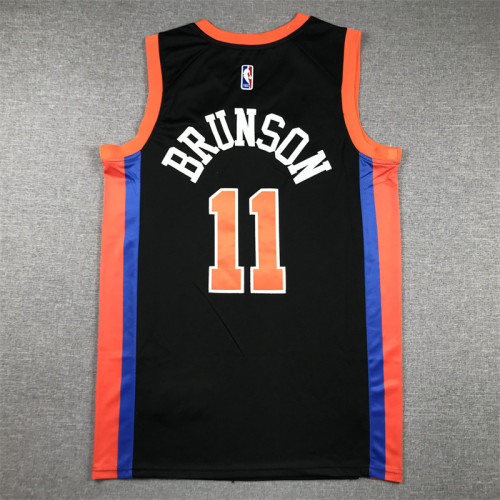 City Edition New York Knicks 11 BRUNSON Black NBA Shirt