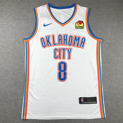 Minnesota Timberwolves 8 WILLIAMS White NBA Jersey Basketball Shirt