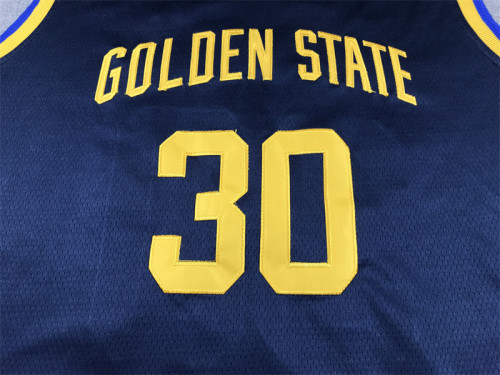 Statement Edition State Warriors 30 CURRY NBA Jersey Dark Blue Basketball Shirt