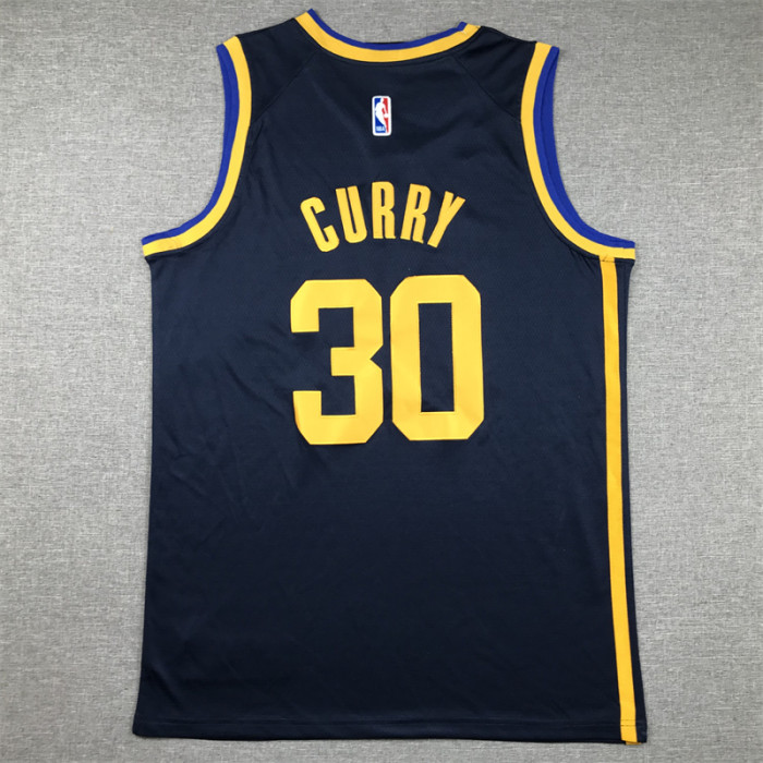 Statement Edition State Warriors 30 CURRY NBA Jersey Dark Blue Basketball Shirt