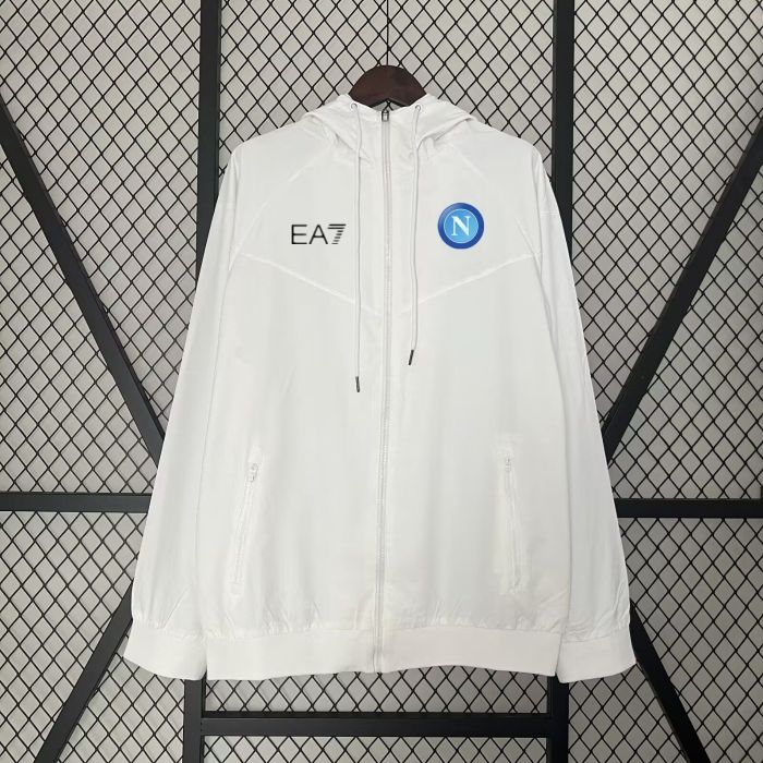 2024 Napoli White Soccer Windbreaker Jacket Football Jacket