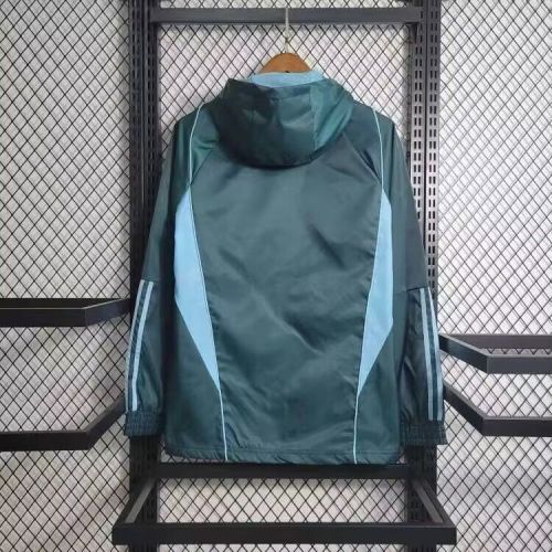 2024 Bayern Munich Dark Green/Blue Soccer Windbreaker Jacket Football Jacket