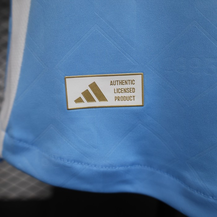 Player Version 2024 BEL Away Soccer Jersey Blue Football Shirt
