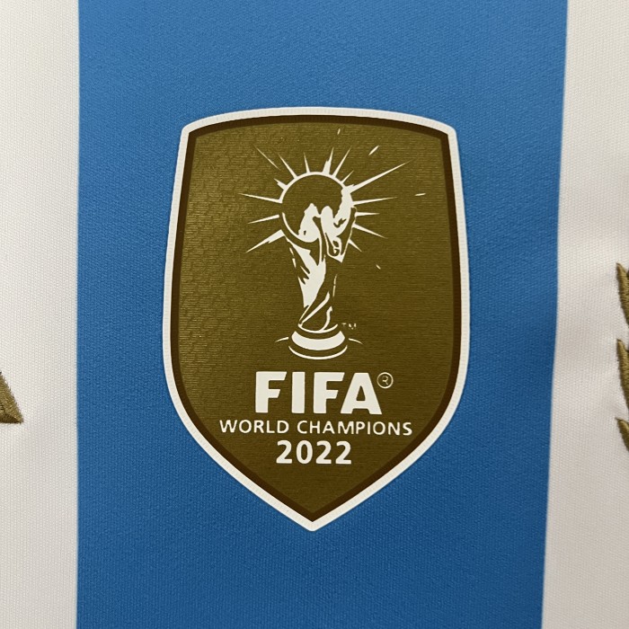 with FIFA World Champions 2022 Patch Fan Version Argentina 2024 Home Soccer Jersey Football Shirt