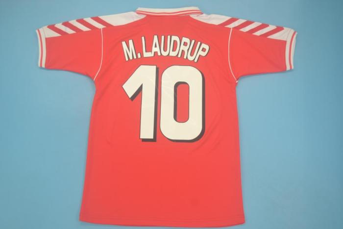 Retro Jersey Denmark 1998 M.LAUDRUP 10 Home Soccer Jersey Vintage Football Shirt