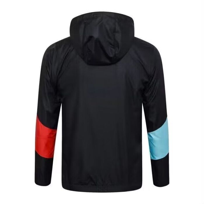 2024 Manchester City Black/Blue/Red Soccer Windbreaker Jacket Football Jacket