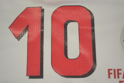 with Front Lettering Retro Jersey 1998 Denmark 10 M.LAUDRUP Away White Soccer Jersey