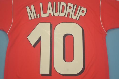 Retro Jersey Denmark 1998 M.LAUDRUP 10 Home Soccer Jersey Vintage Football Shirt