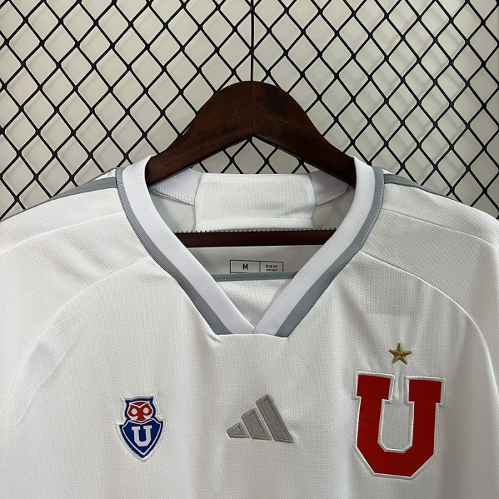 Fan Version 2024-2025 Universidad de Chile Away White Soccer Jersey