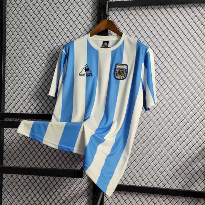 Retro Jersey 1986 Argentina Home Soccer Jersey Vintage Football Shirt