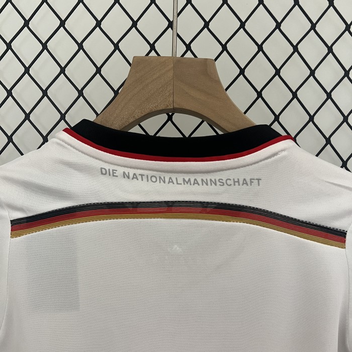 with 4 Stars Retro Youth Uniform 2014 Germany Home Soccer Jersey Shorts Vintage Child Football Kit