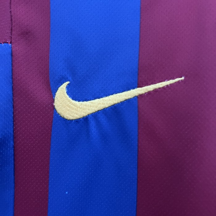 Retro Youth Uniform 2005-2006 Barcelona Home Soccer Jersey Shorts Vintage Child Football Kit