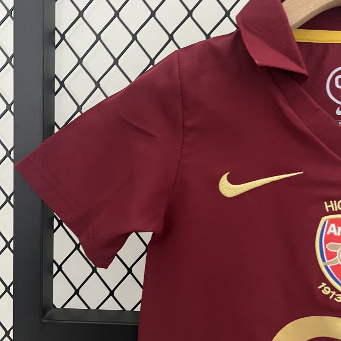 Retro Youth Uniform 2005-2006 Arsenal Home Soccer Jersey Shorts Vintage Child Football Kit