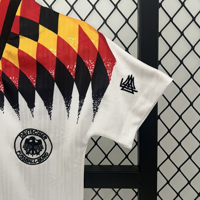 Retro Youth Uniform 1994 Germany Home Soccer Jersey Shorts Vintage Child Football Kit