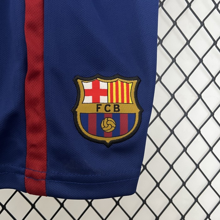 Retro Youth Uniform 2014-2015 Barcelona Home Soccer Jersey Shorts Vintage Child Football Kit