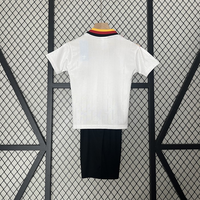 Retro Youth Uniform 1994 Germany Home Soccer Jersey Shorts Vintage Child Football Kit