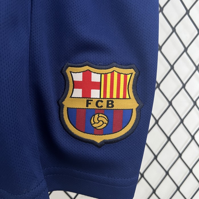Retro Youth Uniform 2013-2014 Barcelona Home Soccer Jersey Shorts Vintage Child Football Kit