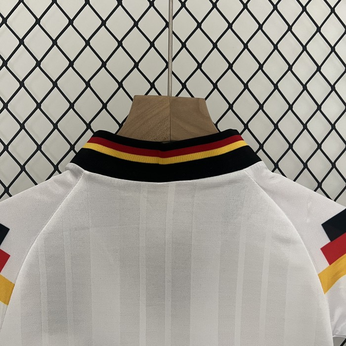 Retro Youth Uniform Kids Kit 1992 Germany Home Soccer Jersey Shorts Vintage Child Football Set