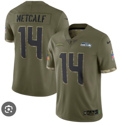 Seattle Seahawks DK Metcalf Olive Green NFL Jersey