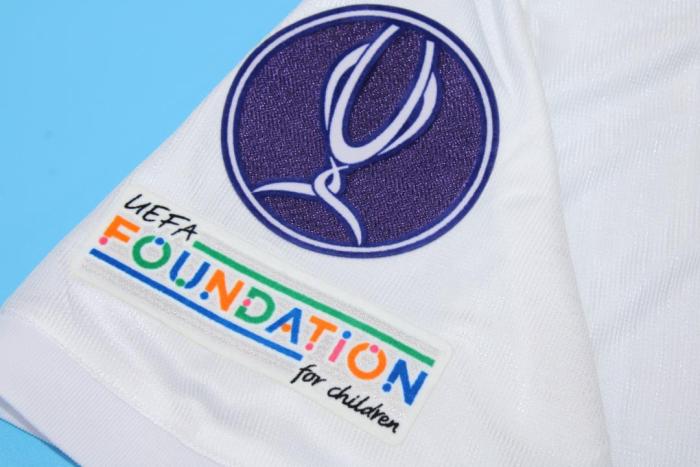 with Front Lettering+UCL Patch Retro Jersey 2022 Real Madrid UEFA SUPERCOPA RONALDO 9 Home Soccer Jersey Vintage Real Football Shirt