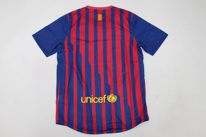 Player Version Retro Jersey 2011-2012 Barcelona Home Soccer Jersey Vintage Football Shirt