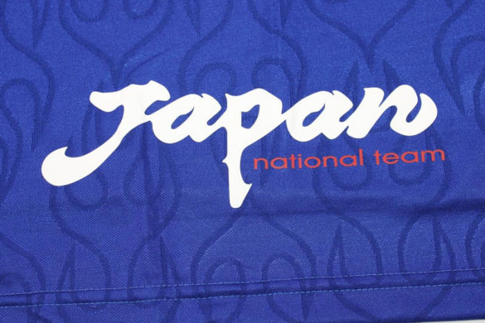 with Front Lettering Retro Jersey Long Sleeve 1998 Japan Home Soccer Jersey Vintage Football Shirt