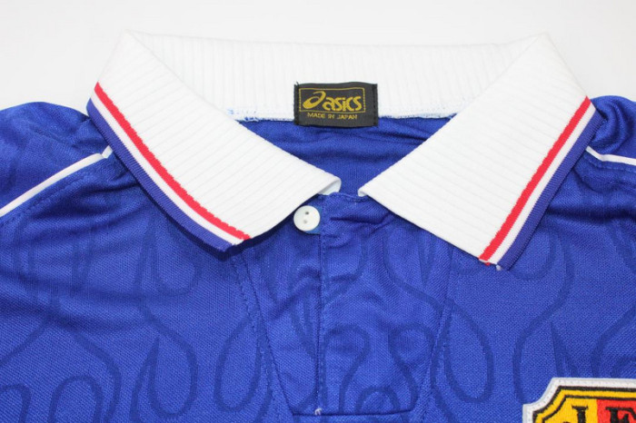 with Front Lettering Retro Jersey Long Sleeve 1998 Japan Home Soccer Jersey Vintage Football Shirt