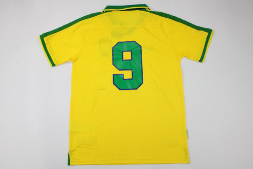 Retro Jersey 1997 Brazil 9 Home Soccer Jersey Vintage Brasil Camisetas de Futbol