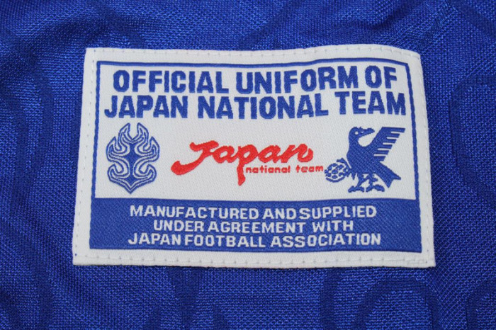 with Front Lettering Retro Jersey Long Sleeve 1998 Japan Home Soccer Jersey Vintage Football Shirt