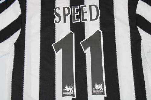Retro Jersey 2000-2001 Newcastle United 11 SPEED Home Soccer Jersey Vintage Football Shirt