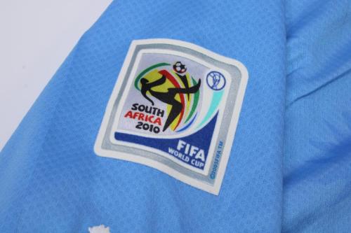 with 2010 World Cup Patch Retro Jersey 2010 Uruguay Home Soccer Jersey Vintage Football Shirt
