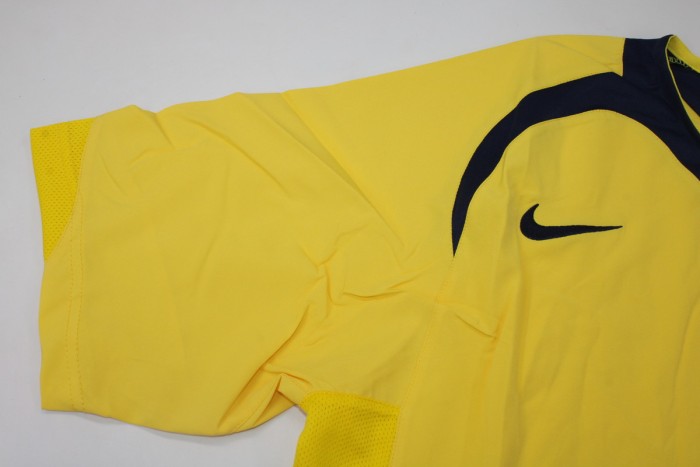 with EPL Patch Retro Jersey 2006-2007 Arsenal Away Yellow Soccer Jersey