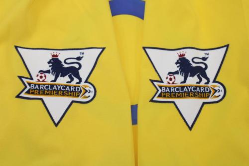 with EPL Patch Retro Jersey 2003-2005 Arsenal Away Yellow Soccer Jersey Vintage Football Shirt