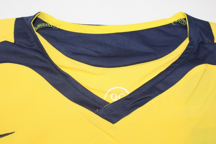 with EPL Patch Retro Jersey 2006-2007 Arsenal Away Yellow Soccer Jersey