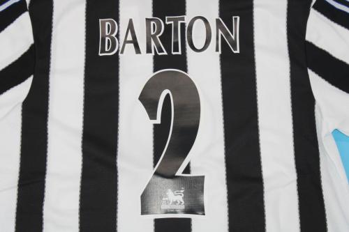 Retro Jersey 1999-2000 Newcastle United BARTON 2 Home Soccer Jersey Vintage Football Shirt
