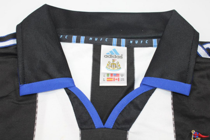 Long Sleeve Retro Jersey 1999-2000 Newcastle United Home Soccer Jersey Vintage Football Shirt