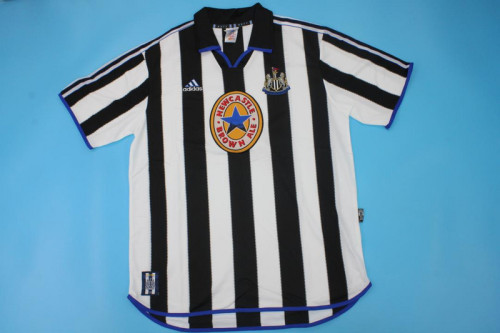 Retro Jersey 1999-2000 Newcastle United Home Soccer Jersey Vintage Football Shirt