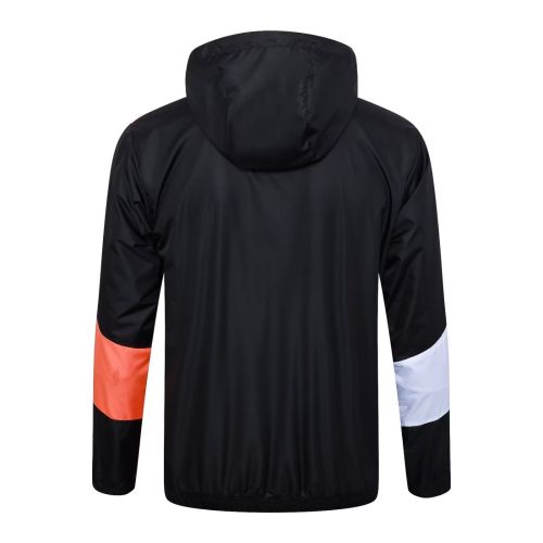 2024 Ac Milan Black/White/Orange Soccer Windbreaker Jacket Football Jacket