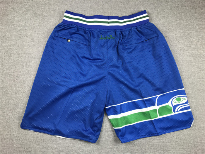 with Pocket Seattle Seahawks Blue NFL Shorts