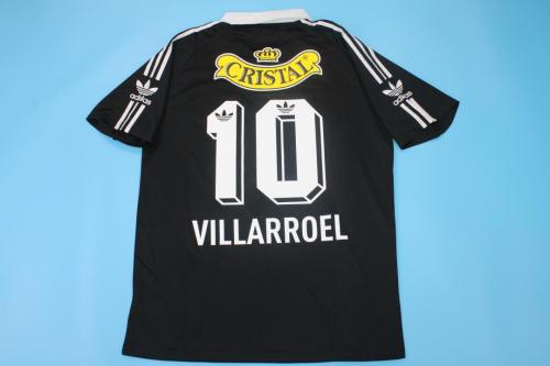 Retro Jersey 1992-1993 Colo-Colo VILLARROEL 10 Away Black Soccer Jersey
