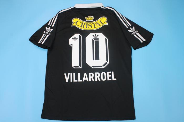 Retro Jersey 1992-1993 Colo-Colo VILLARROEL 10 Away Black Soccer Jersey