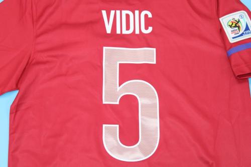 Retro Jersey 2010 Serbia VIDIC 5 Home Soccer Jersey Vintage Football Shirt