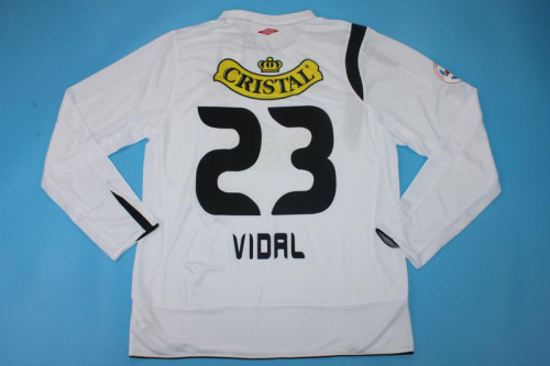 with Patch Retro Jersey Long Sleeve 2006 Colo-Colo VIDAL 23 Home Soccer Jersey