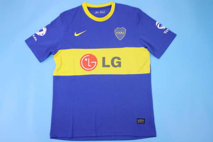 Retro Jersey 2010-2011 Boca Juniors ROMAN 10 Home Soccer Jersey Vintage Football Shirt