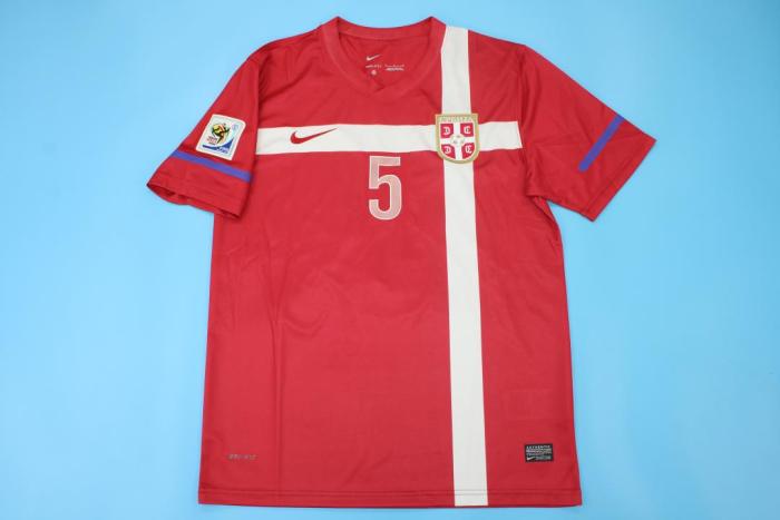 Retro Jersey 2010 Serbia VIDIC 5 Home Soccer Jersey Vintage Football Shirt