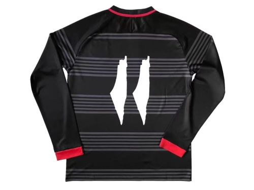 Long Sleeve 2024 Palestine Black/Grey Soccer Jersey Football Shirt