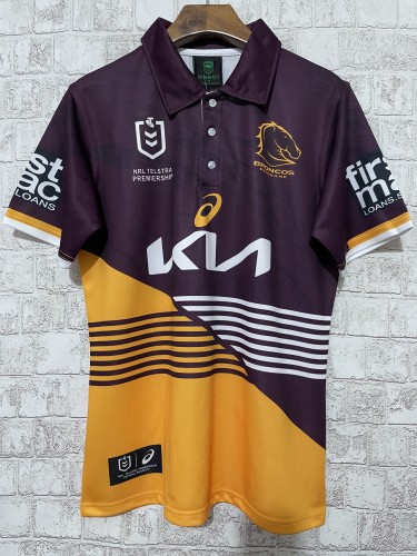 2024 Brisbane Broncos Maroon/Yellow Rugby Jersey